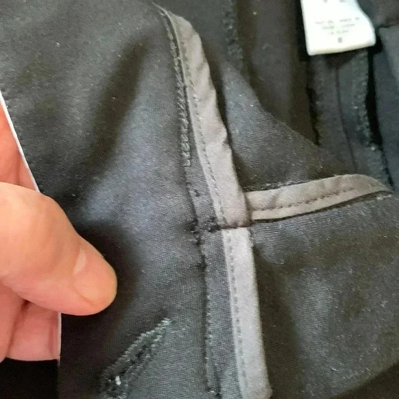 Contemporaine black dress pants w white trim at the waist, beautiful fabric - Picture 4 of 4